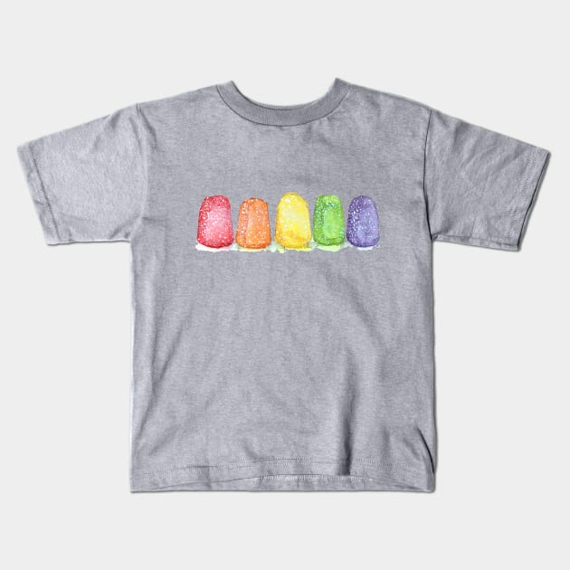 Gumdrop Rainbow Kids T-Shirt by thejodylinn